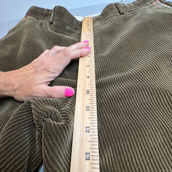 Corduroy Hunting Pants Leather Trim Upland Trousers Grandpacore Vintage Orvis 36 - Picture 8 of 9